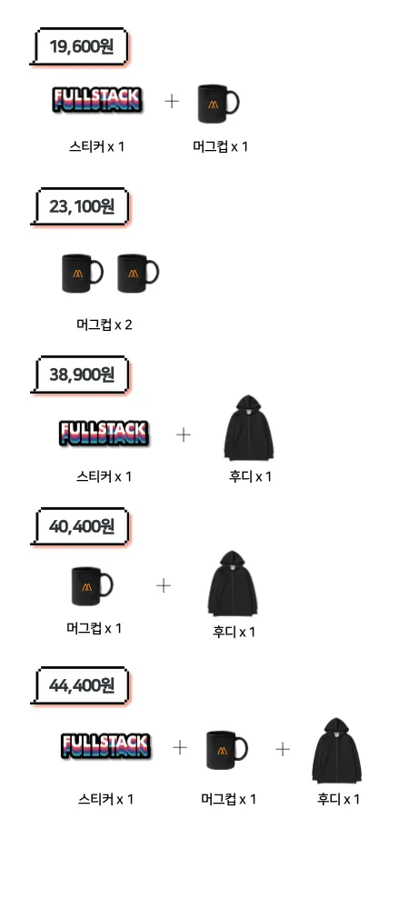 개발자 꿀 조합 (스티커+머그+후디)